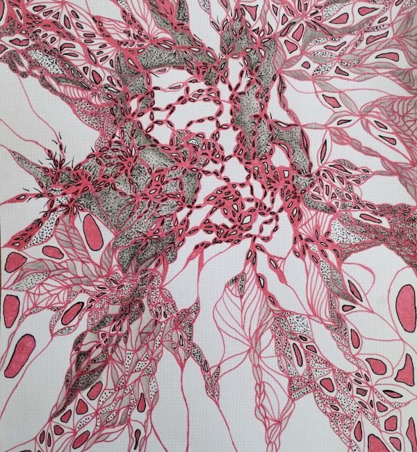 Liliana - Abstract Time - 21 x 29 cm dibujo,birome de gel sobre papel 2024