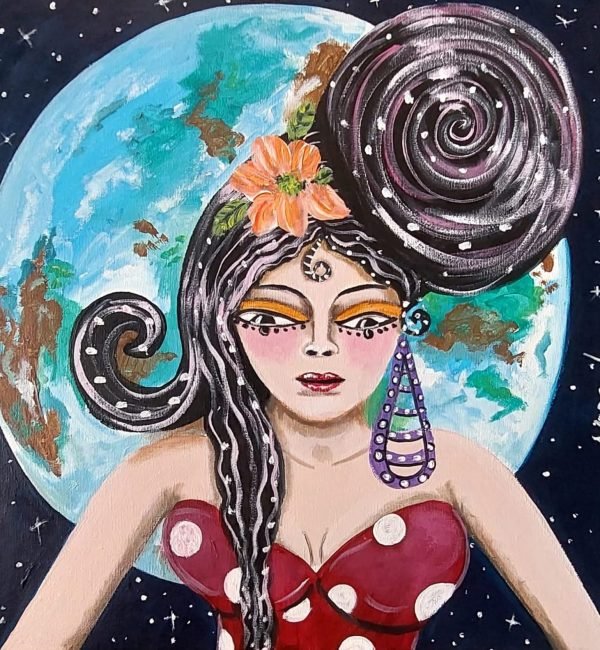 el universo - acrilico sobre lienzo 40x40 - 80€