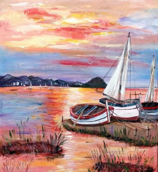 marina mallorca - Acrilico sobre lienzo 50x40 -80€